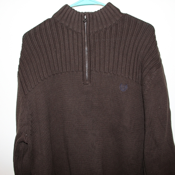 Brown Quarter Zip Chaps Sweater - Picture 4 of 4
